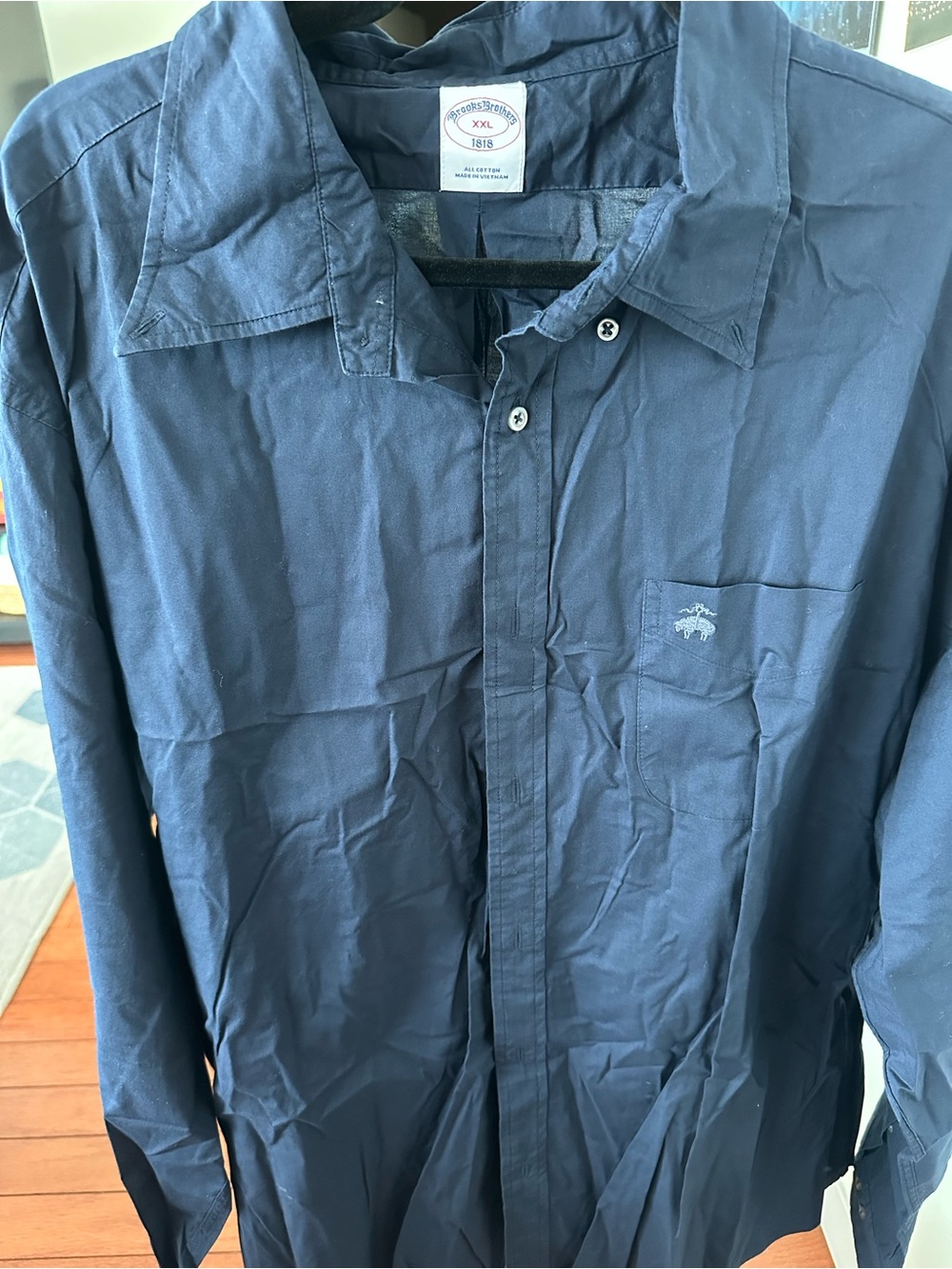Brooks Brothers Men's Dark Navy Button-Up Shirt Jacket